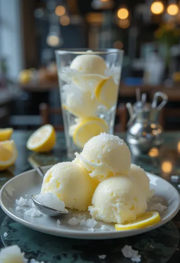 Atsvaidzinošs citronu sorberts