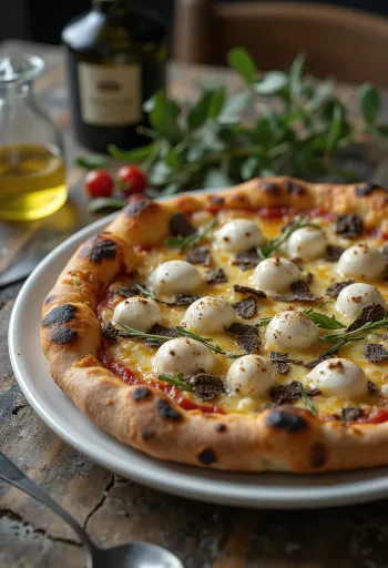 Pizza al Tartufo ar trifelēm un itāļu sieriem