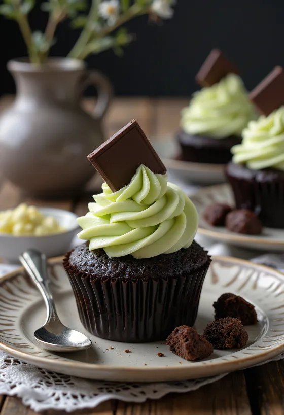 After Eight kēksiņi pasniegti