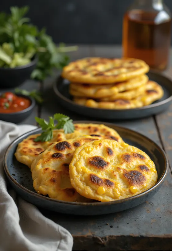 Peru kukurūzas plācenis pasniegts
