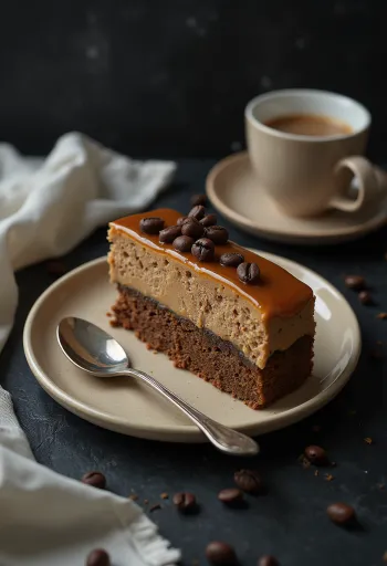 Kafijas karameļu torte ar krēmīgu karameli