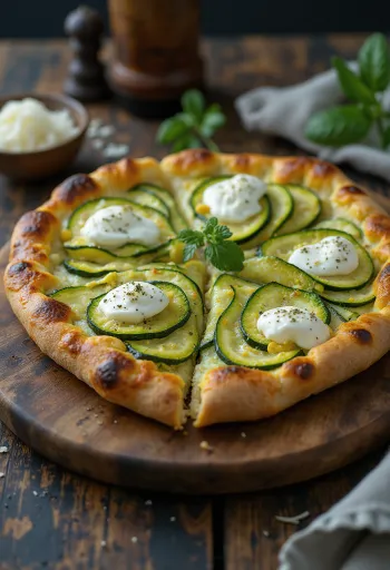 Pizza al zucchini ar svaigu cukīni un sieru