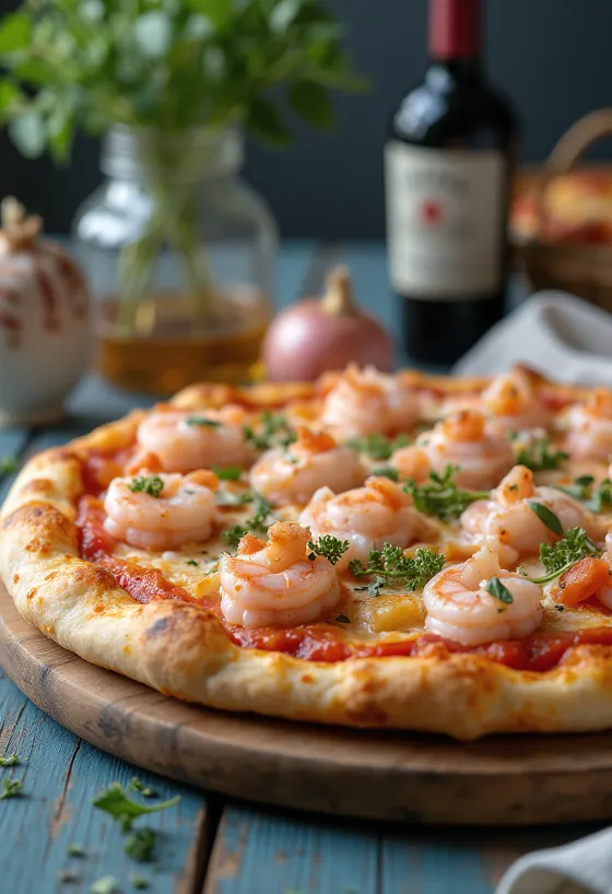 Frutti di Mare pica ar tunci un garnelēm