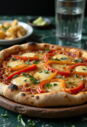 Pizza Chilena pasniegta