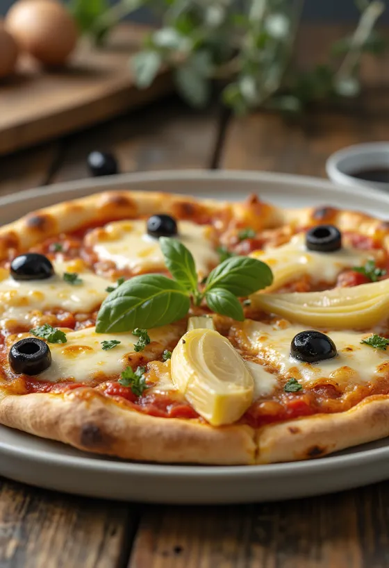 Pica Ai Carciofi e Olive ar artišokiem un olīvām