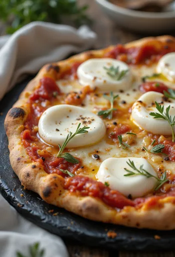 Pizza alla mozzarella di bufala ar bifeļpiena mocarellu