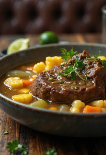 Caldo de Res, meksikāņu liellopu gaļas zupa ar dārzeņiem