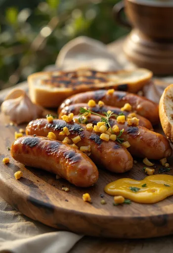 Grilētas desiņas ar dārzeņiem un maizi