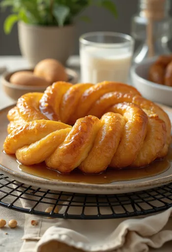 Koeksister pīta cepta mīkla pārklāta ar sīrupu