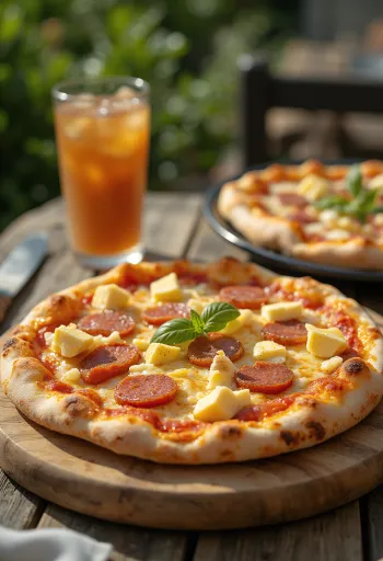 Pizza Dominicana pasniegta