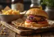 Zemesriekstu sviesta burgers pasniegts