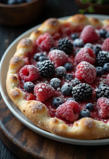 Pizza ai Frutti di Bosco ar svaigām meža ogām