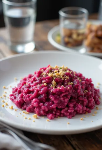Vegāns biešu risoto